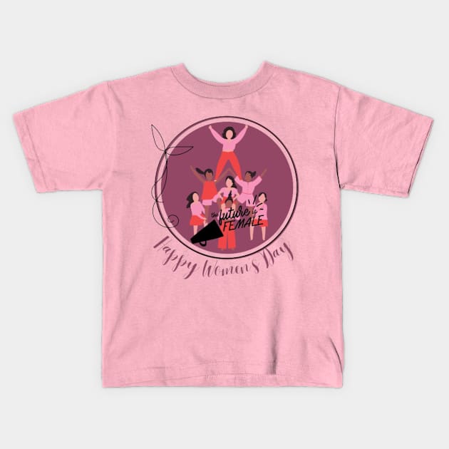Happy Women's Day March 8 Kids T-Shirt by Alexander S.